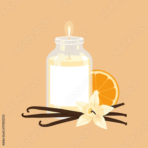 A delightful fragrance of vanilla bean and zesty orange infused candle.