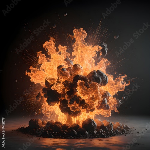 Explosive Force A Fiery Burst of Energy