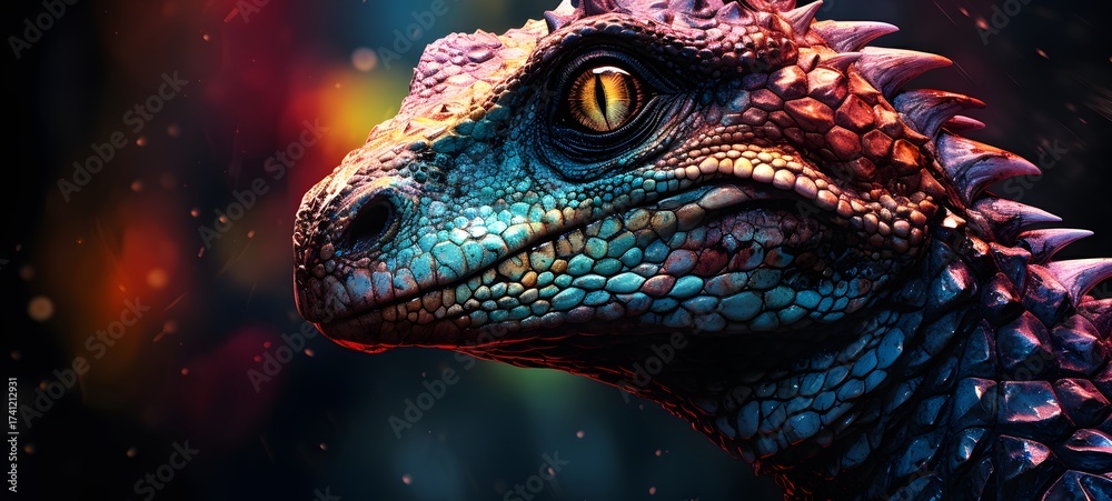 Obraz premium Pointillist grunge design of Ankylosauria with abstract dotted pattern,generative AI
