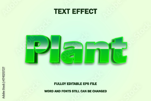 plant editable 3d style text effect. Text can be changed in "Graphic Styles" panel.