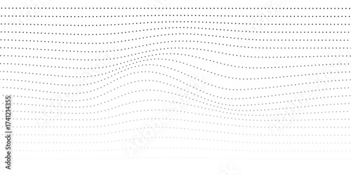 Graphic regular dots grid background. Panorama paper sheet for web design. eps10.