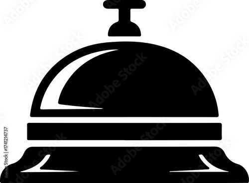 bell icon silhouette vector illustration