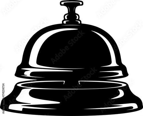 bell icon silhouette vector illustration
