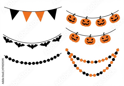Halloween Garland and Banner Set