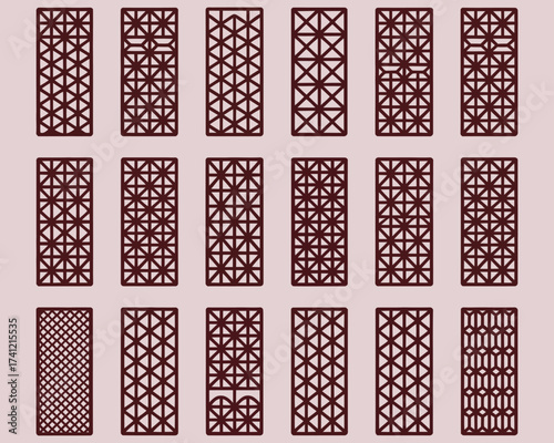 Digital geometric pattern illustrations A collection of abstract design elements