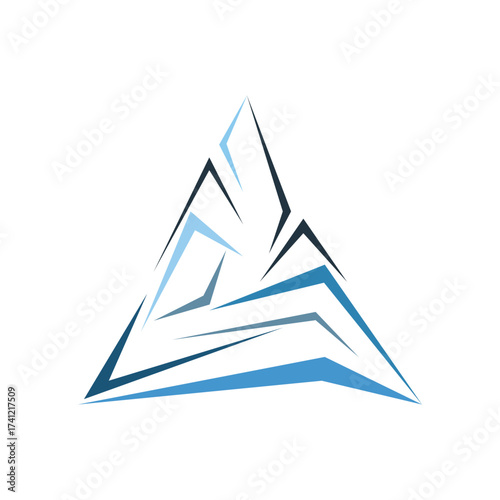 triangle icon logo template vector