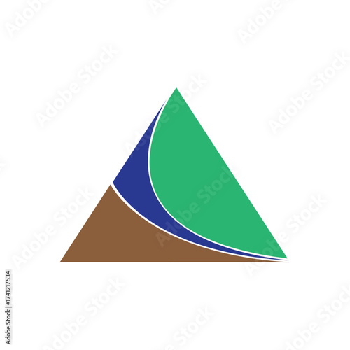 triangle icon logo template vector