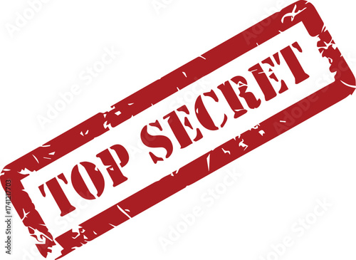 Top secret classified stamp. Red grunge icon stamp illustration vector