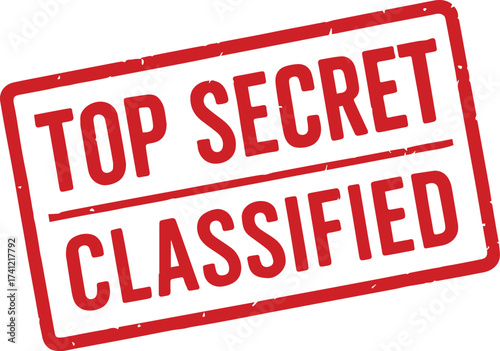 Top secret classified stamp. Red grunge icon stamp illustration vector