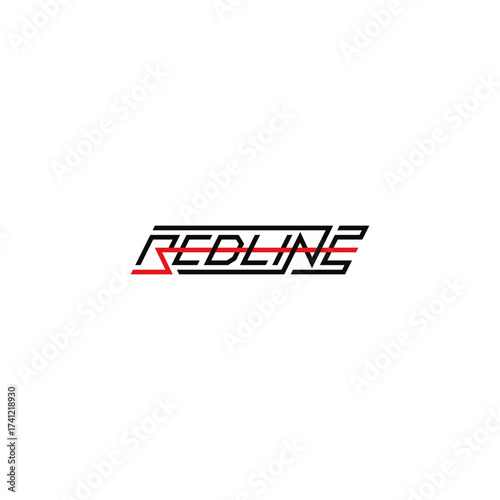 Redline modern typographic logo.