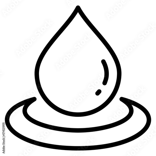 Oil Drop  Icon Element For Design
