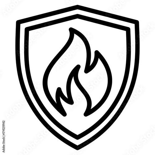 Fire Safety  Icon Element For Design