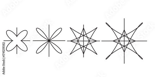 Set of light rays, sunburst. Vector illustration eps10