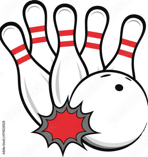 bowling ball and pins