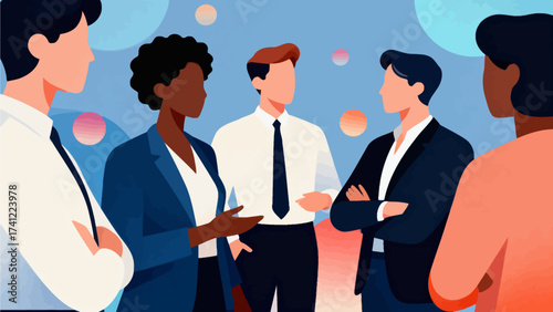 Group of professionals in business attire