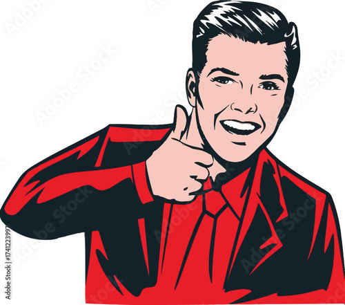 businessman with a red tie