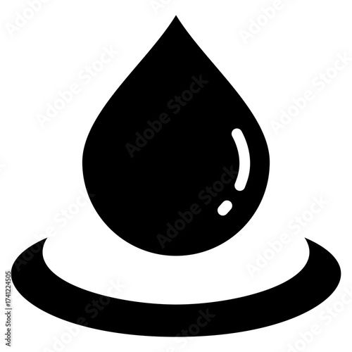 Oil Drop  Icon Element For Design
