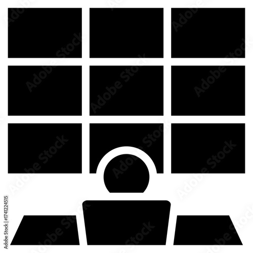 Control Room  Icon Element For Design