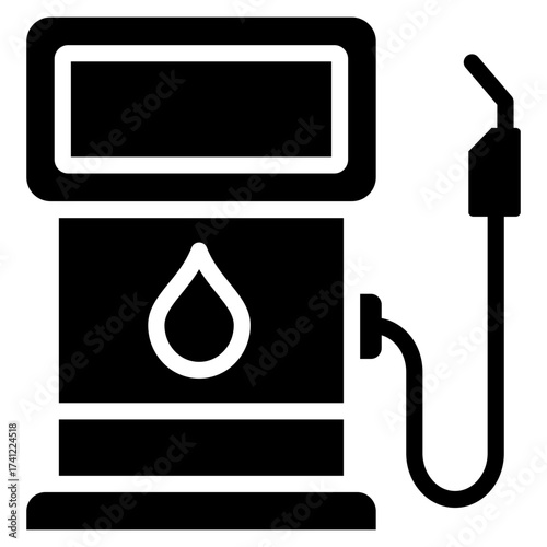 Fuel Station  Icon Element For Design