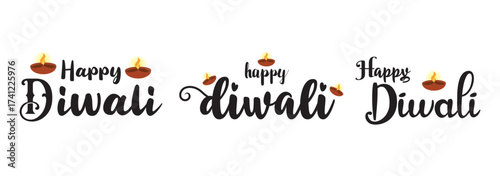 Diwali typography is a good use for Diwali posters and banners title or any graphic design you want easy to use or change color Fonts