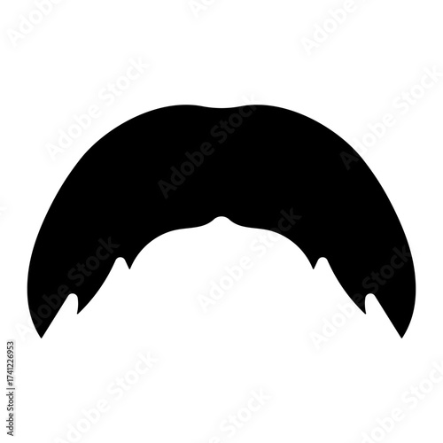 mustache icon on white background, vector illustration.