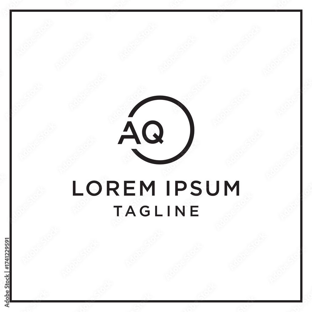 Obraz premium aq circle logo