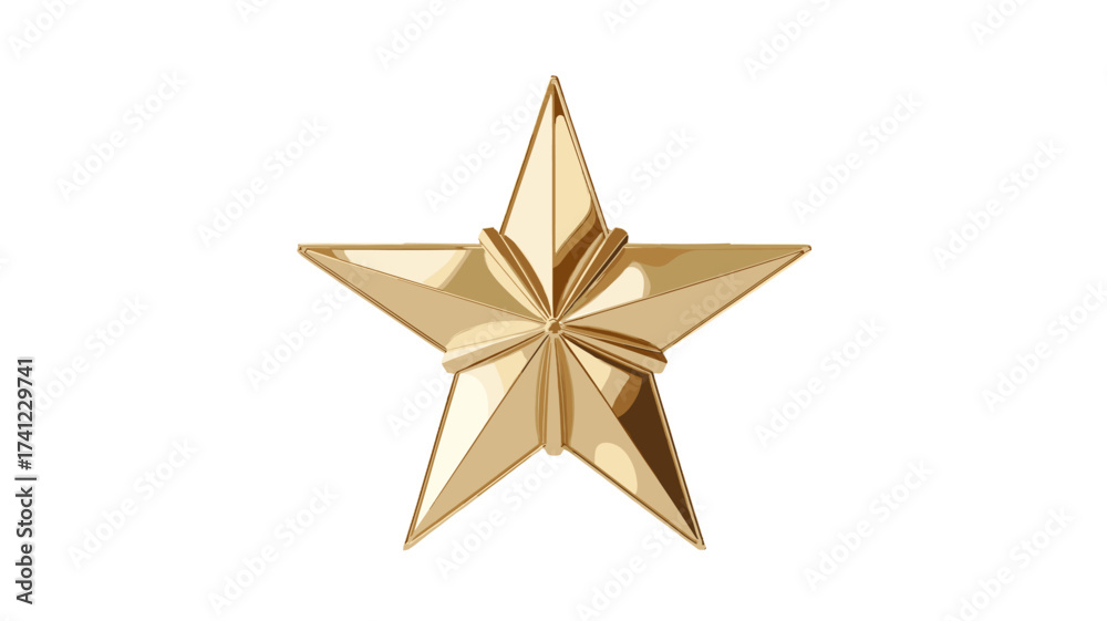 Fototapeta premium A golden star, a symbol of achievement and excellence.