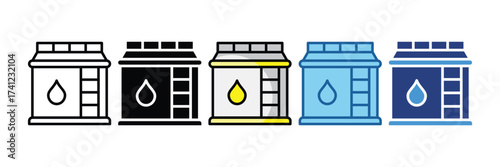 Oil Storage Tank  Icon Element For Design
