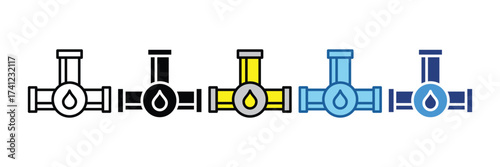 Oil Pipeline  Icon Element For Design