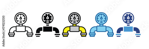 Pressure Gauge  Icon Element For Design
