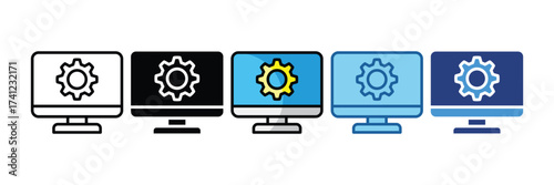 Monitoring Screen  Icon Element For Design
