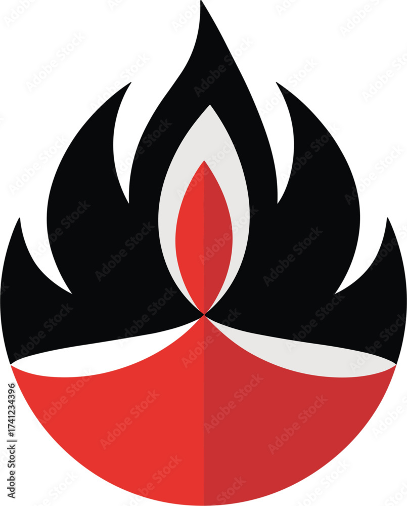 Fototapeta premium Diya Icon Light Design Festive Deepavali Symbol
