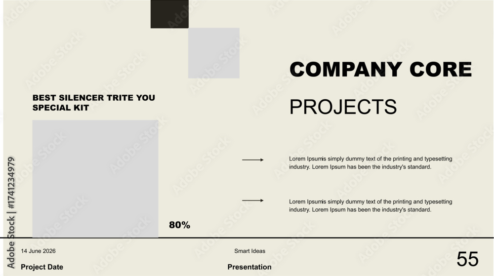 Obraz premium Company Core Projects Presentation