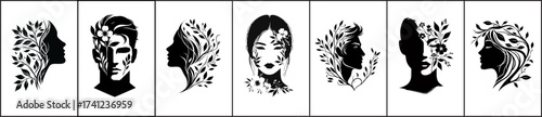 Botanical Silhouette Collection – Artistic Floral Vector Set
