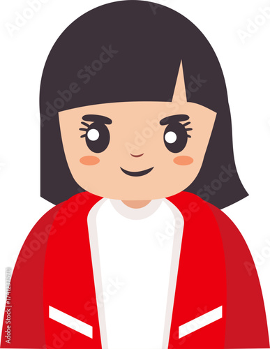 Red White Outfit Portrait