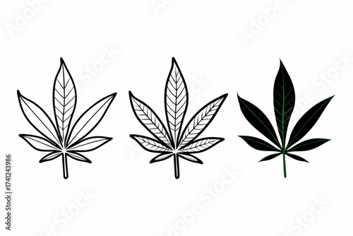 black and white leaf