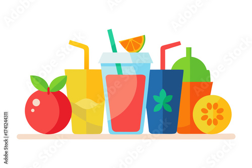 juice and fruit