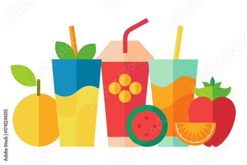 set of cocktails