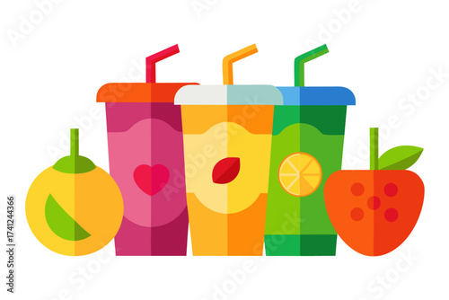 cocktail with fruits and berries