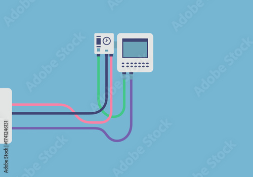 Traditional red Chinese temple with lanterns and guardian lions.