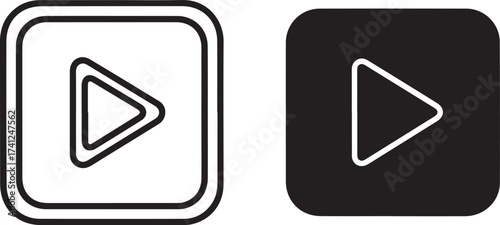 Illustration of a play button, this vector graphic features a simple yet elegant design of a media control, perfect for use in user interfaces or multimedia projects on