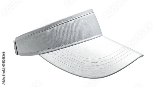 White Visor Hat Isolated on a Clean Background.
