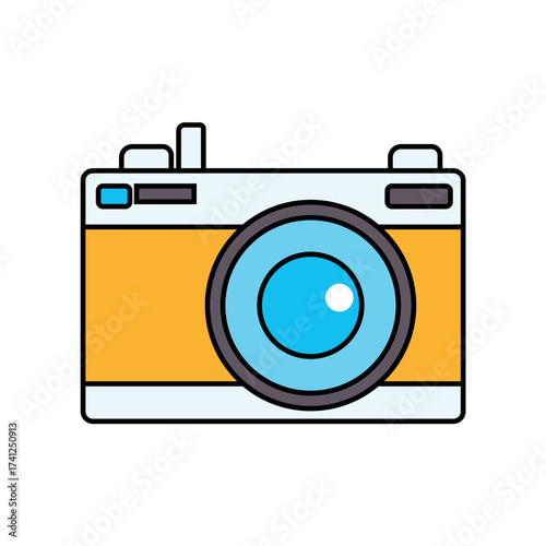 camera icon vector illustration white background