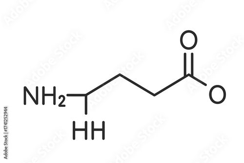 Melatonin molecular structure thin line vector icon, chemical formula illustration, neurotransmitter hormone, transparent background, biochemical and medical concept