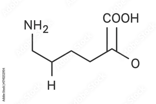 Melatonin molecular structure vector icon with chemical formula, thin line illustration on transparent background, ordered set for science, medicine, and health graphics