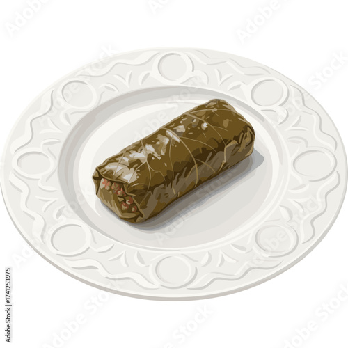 Middle Eastern Shawarma Sandwich Vector Illustration with Transparent Background