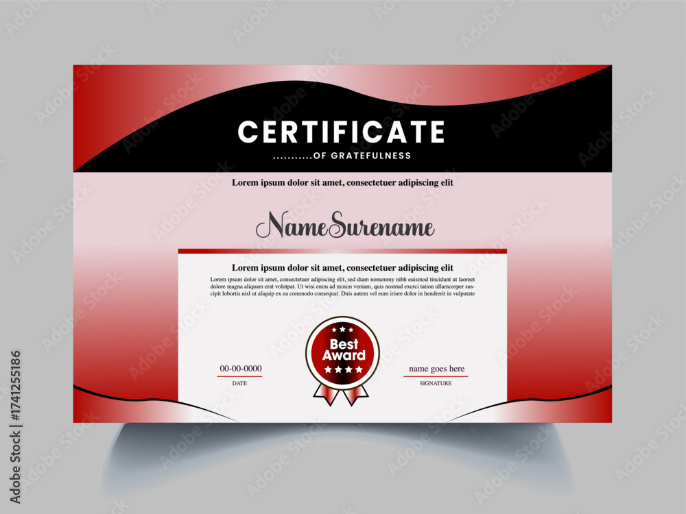 Fototapeta premium certificate design template