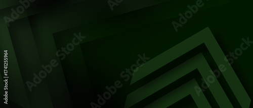 green abstract background with arrows layers element shapes