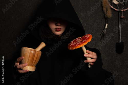 Witch with amanita