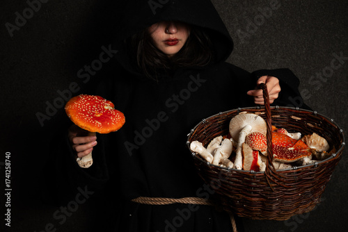 Witch with fly agaric